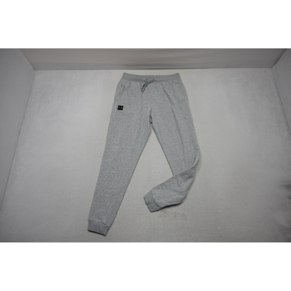 Under Armour Joggers‎ Mens Medium Taper Gray Fleece Drawstring Sweatpants EUC